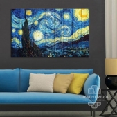 Картина на досках Звездная ночь - Ван Гог